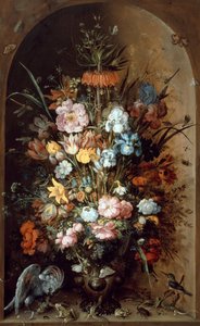 Grande nature morte de fleurs avec couronne impériale